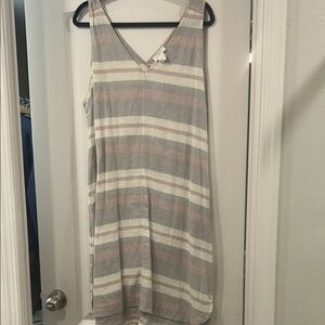 LOFT Multicolor Striped Lounge Dress